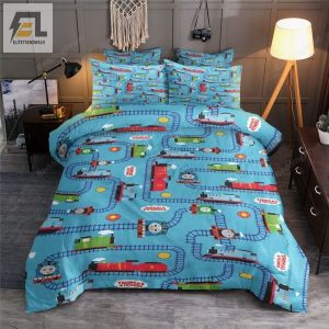 Train On The Railway Pattern Bedding Set Duvet Cover Pillow Cases elitetrendwear 1 1