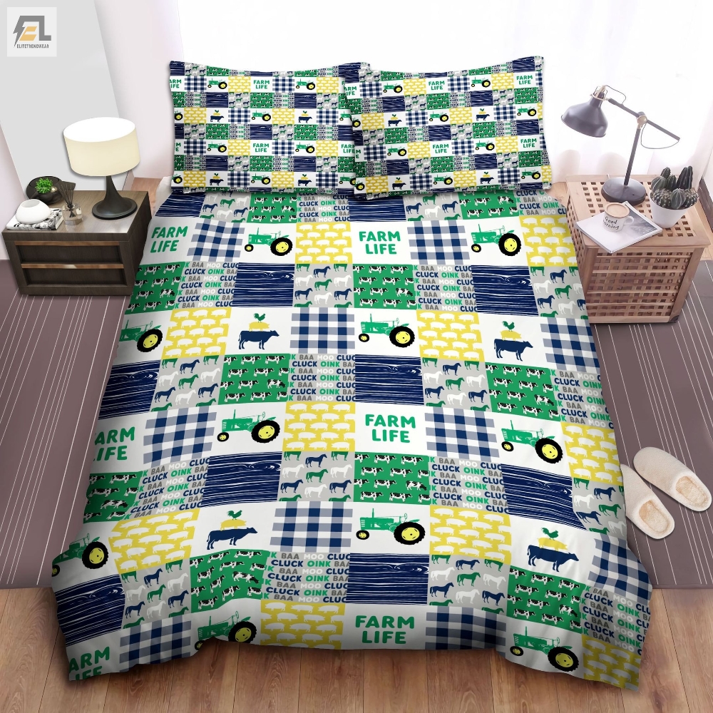Tractors Are Green Bedding Set Duvet Cover  Pillow Cases 