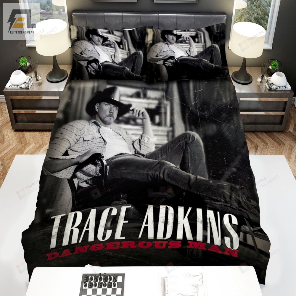 Trace Adkins Album Dangerous Man Bed Sheets Spread Comforter Duvet Cover Bedding Sets 