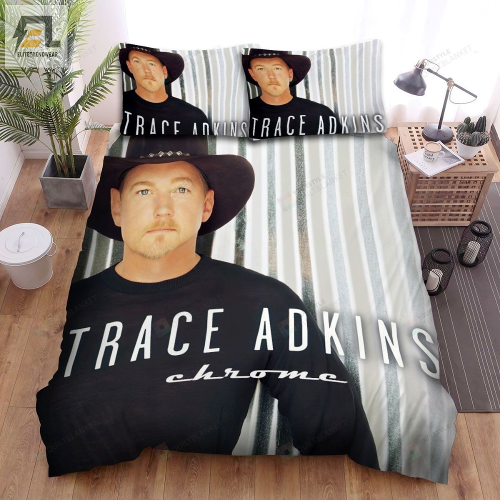 Trace Adkins Album Chrome Bed Sheets Spread Comforter Duvet Cover Bedding Sets 