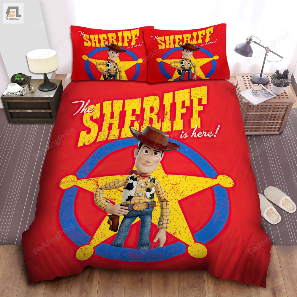 Toy Story Woody The Sheriff Is Here Bed Sheets Duvet Cover Bedding Sets 
