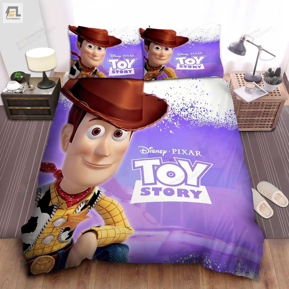Toy Story Sheriff Woody On Disney Pixar Poster Bed Sheets Spread Comforter Duvet Cover Bedding Sets 