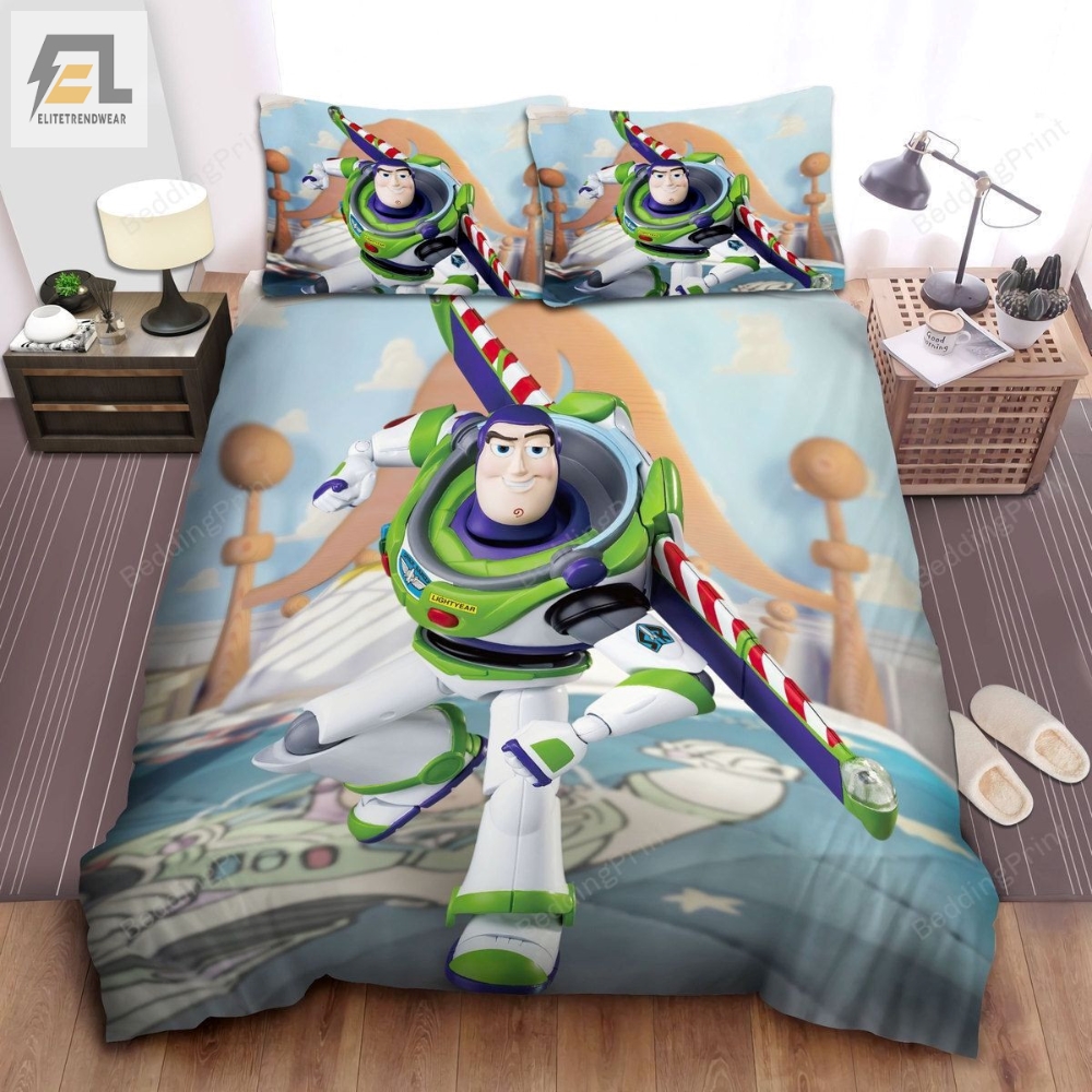 Toy Story Buzz Lightyear On Andyâs Bed Illustration Bed Sheets Duvet Cover Bedding Sets 