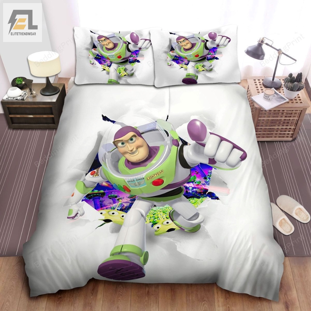 Toy Story Buzz Lightyear In 3D Artwork Bed Sheets Duvet Cover Bedding Sets 