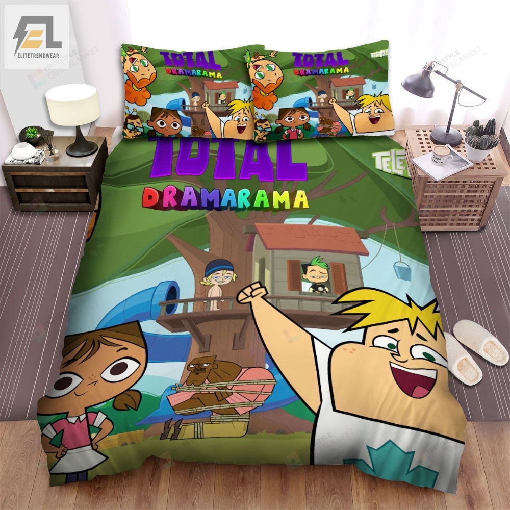 Total Dramarama Characters At The Tree House Bed Sheets Spread Duvet Cover Bedding Sets elitetrendwear 1