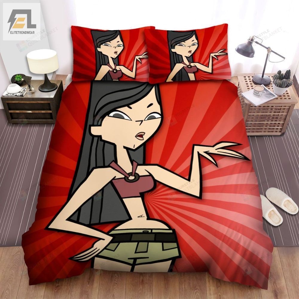 Total Drama Island Heather Character Intro Bed Sheets Spread Duvet Cover Bedding Sets 