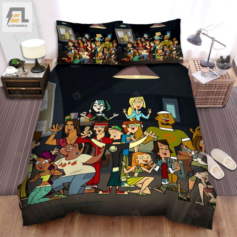 Total Drama Characters Posing Bed Sheets Spread Duvet Cover Bedding Sets elitetrendwear 1