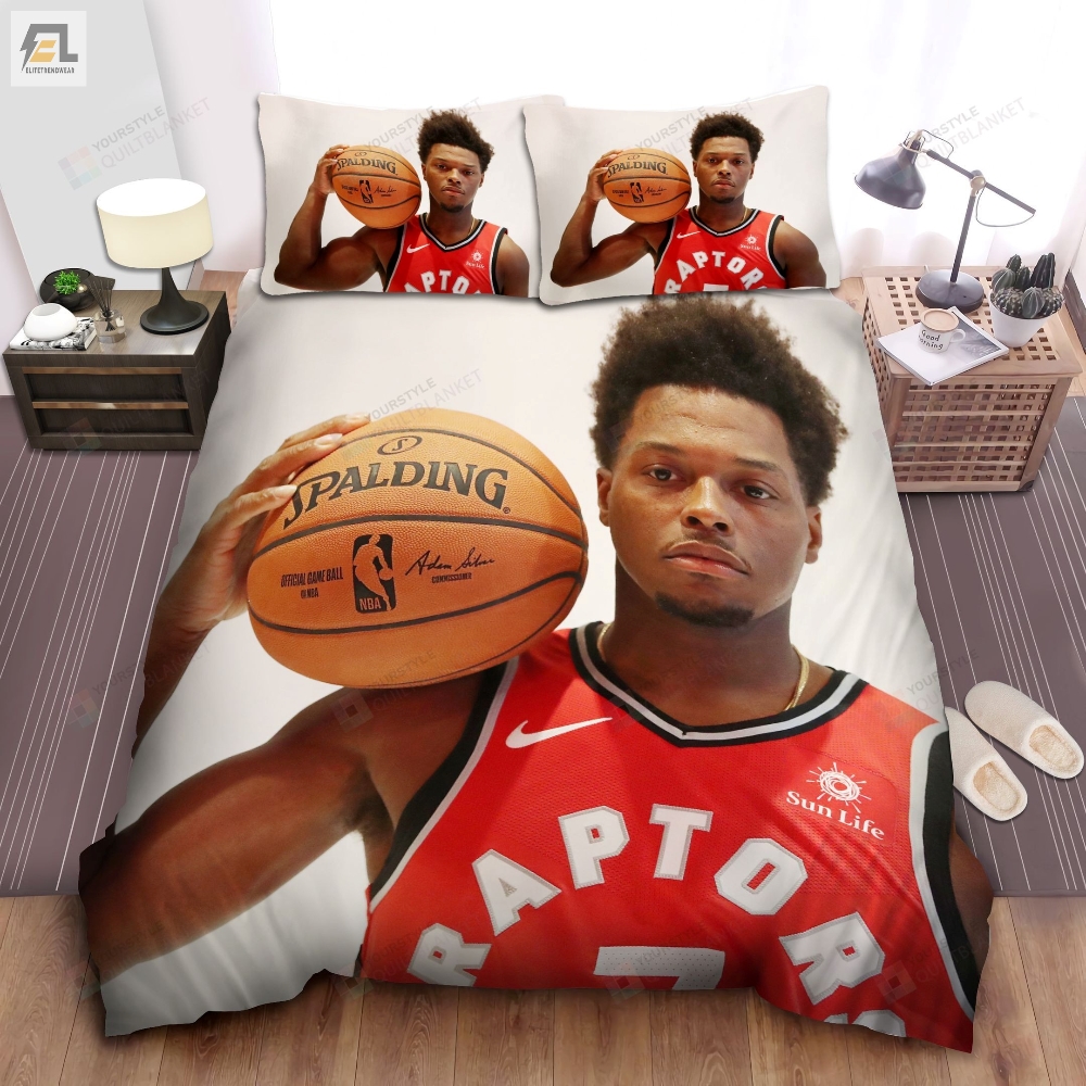 Toronto Raptors Kyle Lowry Photograph Bed Sheet Spread Comforter Duvet Cover Bedding Sets 