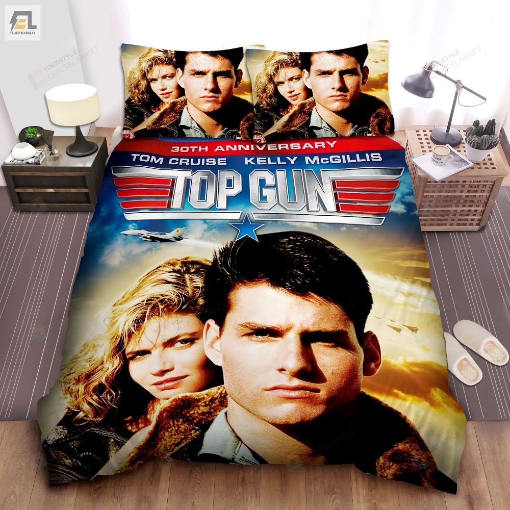 Top Gun 30Th Anniversary Poster Bed Sheets Spread Comforter Duvet Cover Bedding Sets 