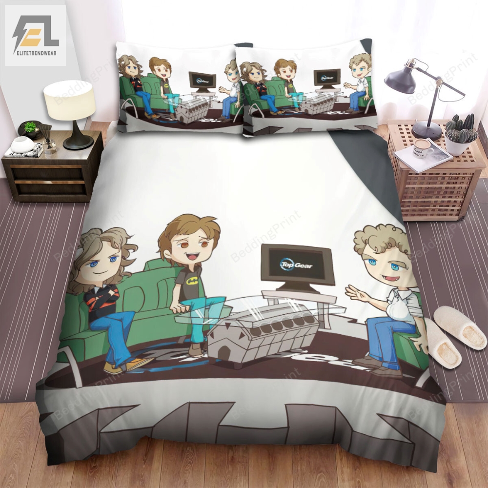 Top Gear Movie Kids Watching Movie Art Bed Sheets Duvet Cover Bedding Sets 