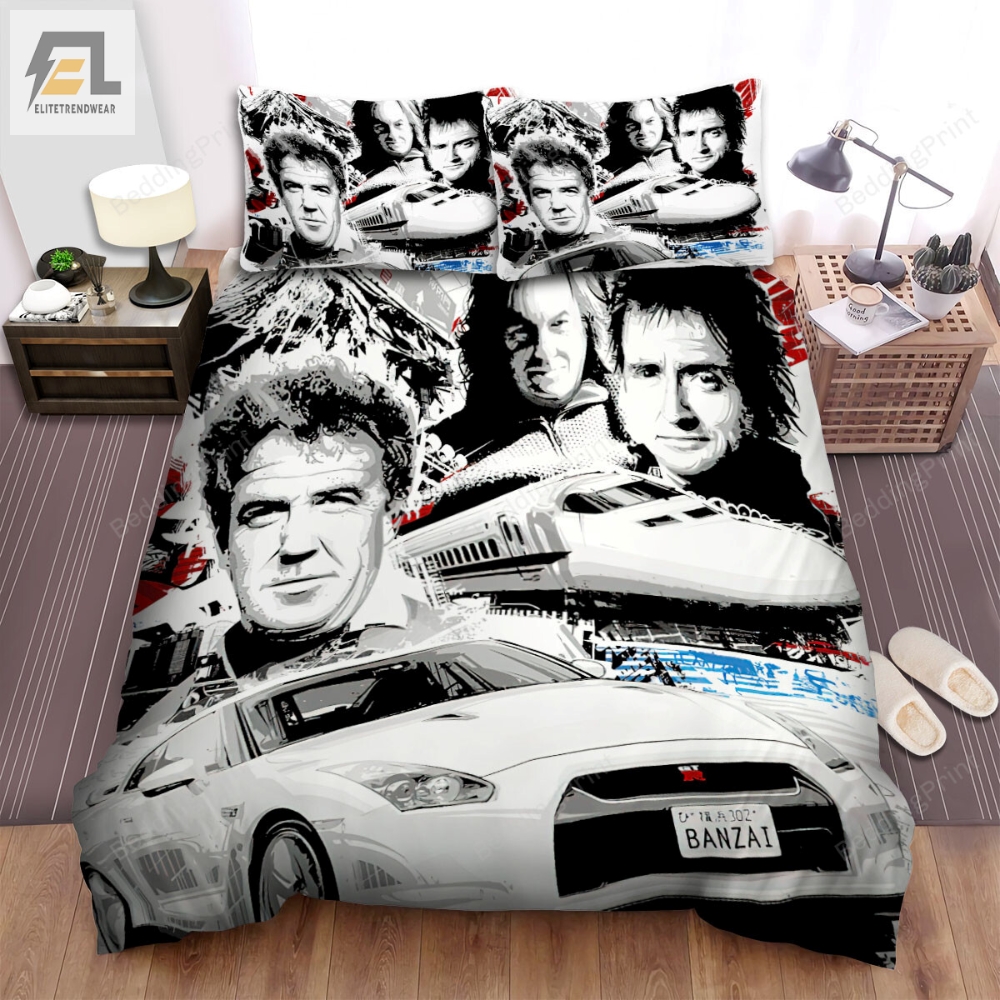 Top Gear Movie Japan Race Art Bed Sheets Duvet Cover Bedding Sets 