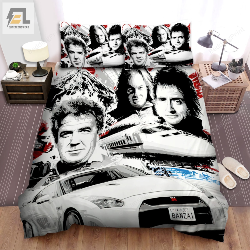 Top Gear Movie Digital Art Bed Sheets Duvet Cover Bedding Sets 