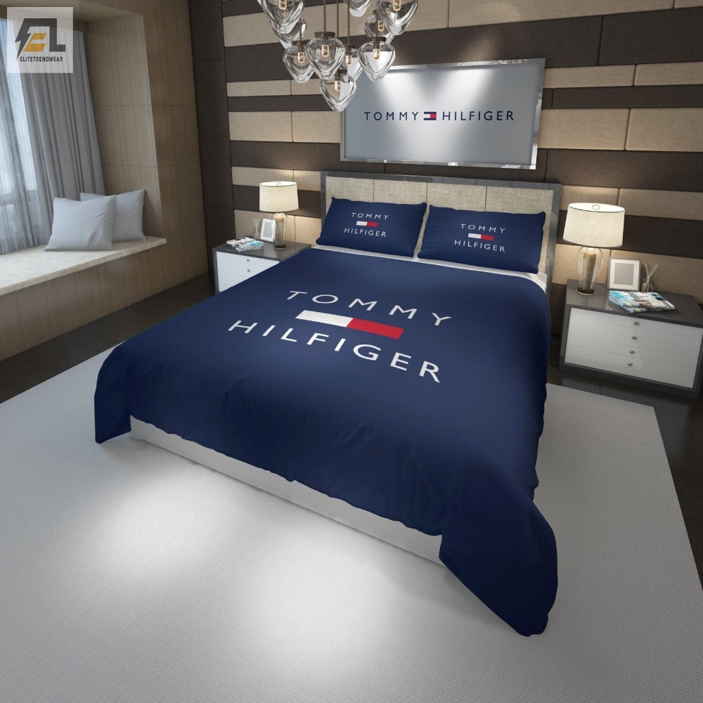 Tommy Hilfiger Custom Bedding Set Duvet Cover Pillowcases 