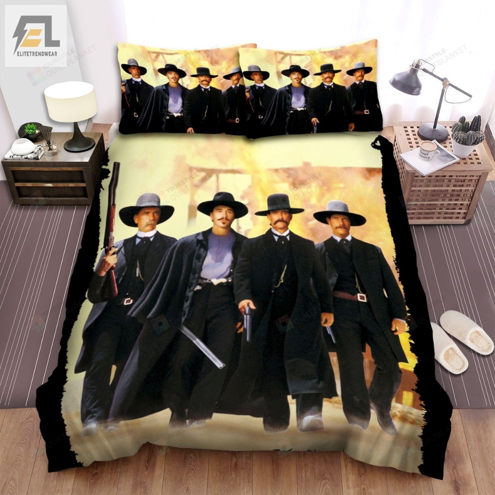 Tombstone 1993 Movie Members Image Bed Sheets Spread Comforter Duvet Cover Bedding Sets 
