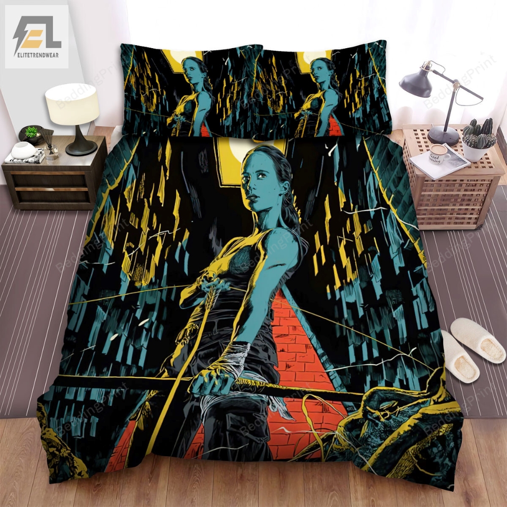 Tomb Raider Movie Poster Art Bed Sheets Duvet Cover Bedding Sets 