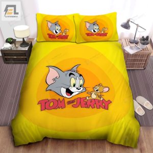 Tom And Jerry Traditional Series Logo Bed Sheets Spread Comforter Duvet Cover Bedding Sets elitetrendwear 1 1