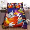 Tom And Jerry Chasing In Another Planet Bed Sheets Duvet Cover Bedding Sets elitetrendwear 1