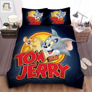 Tom And Jerry Cartoon Logo Bed Sheets Duvet Cover Bedding Sets elitetrendwear 1 1
