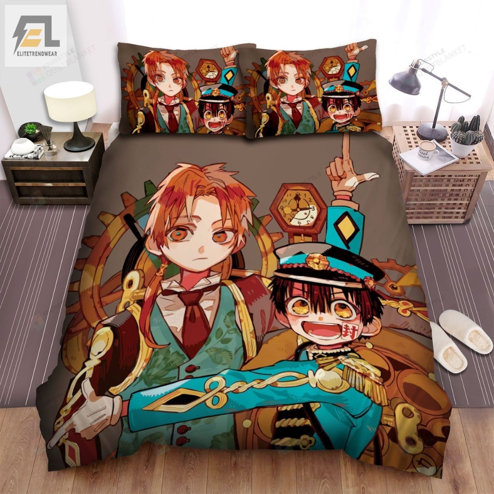 Toilet Bound Hanakokun Characters With The Clock Bed Sheets Spread Comforter Duvet Cover Bedding Sets 