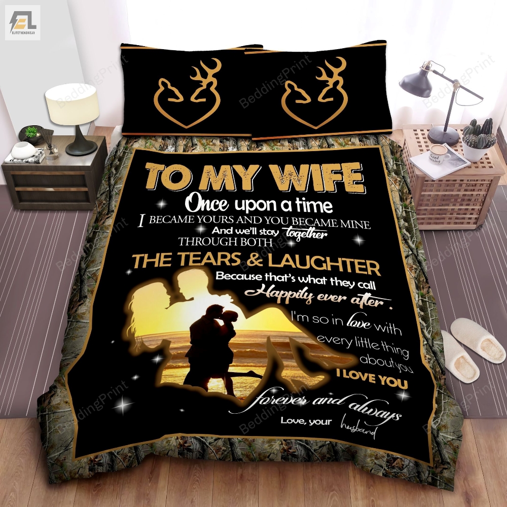 To My Wife Couples I Love You Bedding Set Duvet Cover  Pillow Cases 