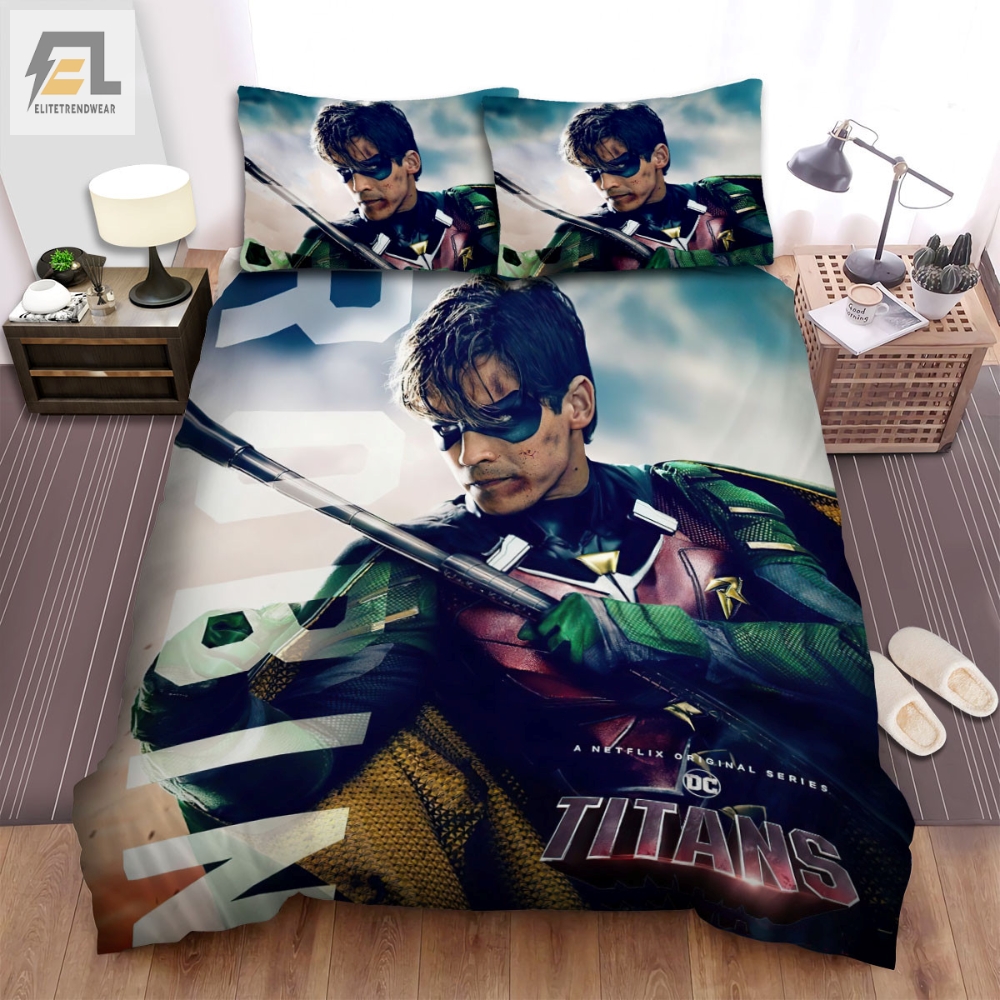 Titans I 2018 Robin Movie Poster Bed Ver 1 Sheets Spread Comforter Duvet Cover Bedding Sets elitetrendwear 1