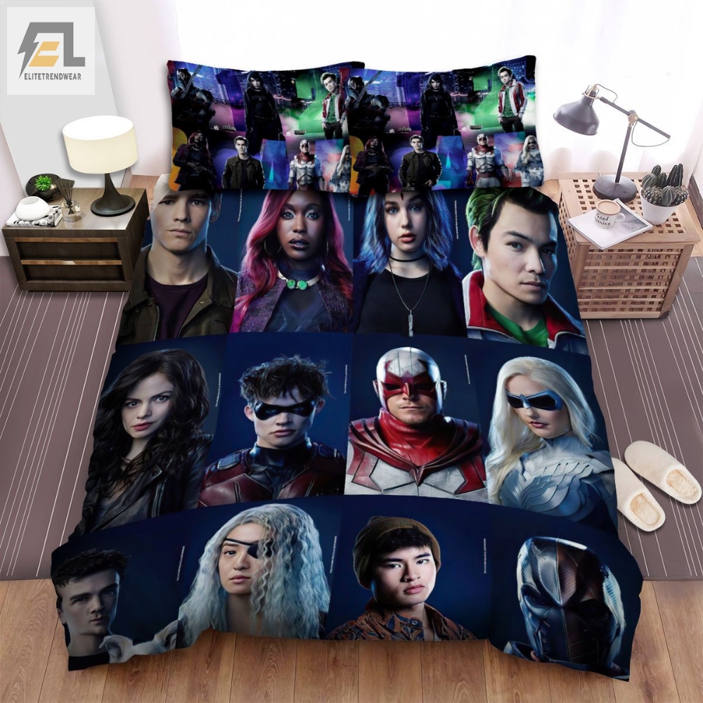 Titans I 2018 Main Actors Poster Ver 1 Bed Sheets Spread Comforter Duvet Cover Bedding Sets 