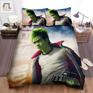 Titans I 2018 Beast Boy Movie Poster Ver 2 Bed Sheets Spread Comforter Duvet Cover Bedding Sets elitetrendwear 1 1