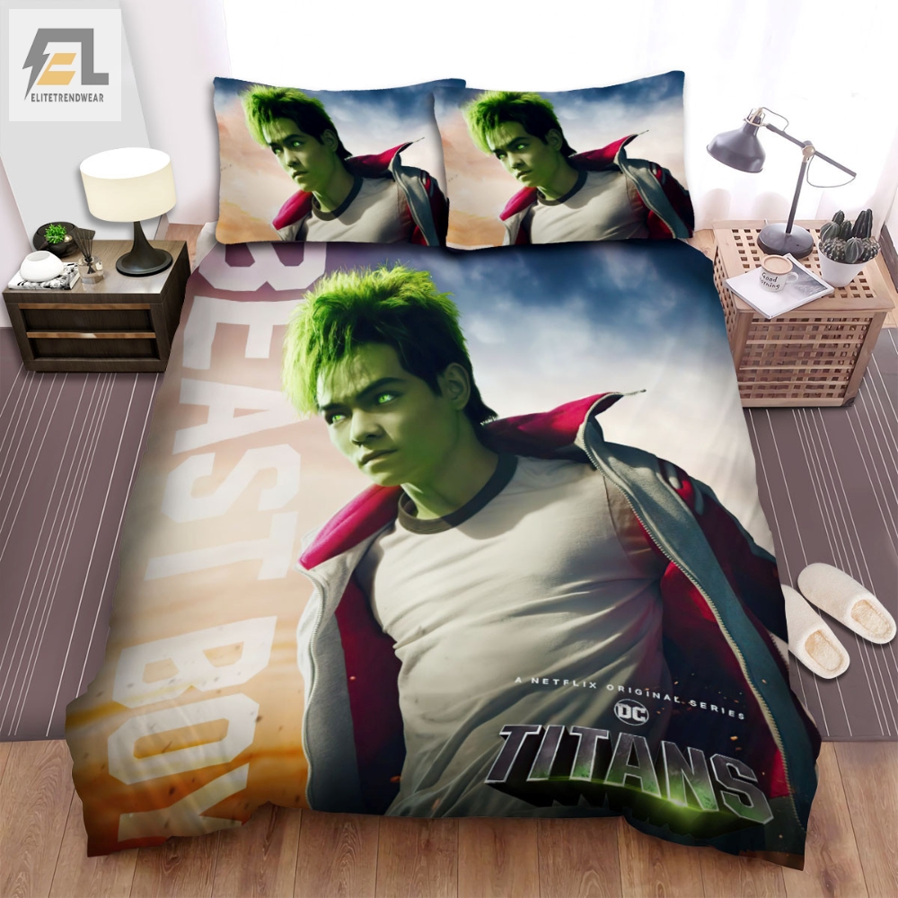 Titans I 2018 Beast Boy Movie Poster Ver 2 Bed Sheets Spread Comforter Duvet Cover Bedding Sets 
