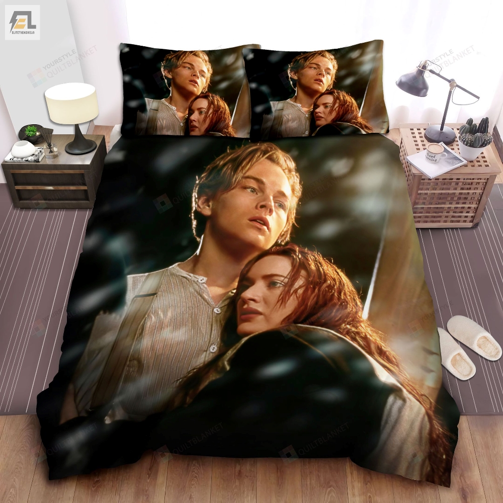 Titanic 3D Movie Poster Of Jack And Rose Bed Sheets Spread Comforter Duvet Cover Bedding Sets 