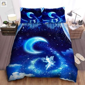 Tinkerbellas Silhouette Under The Moon Bed Sheets Duvet Cover Bedding Sets elitetrendwear 1 1