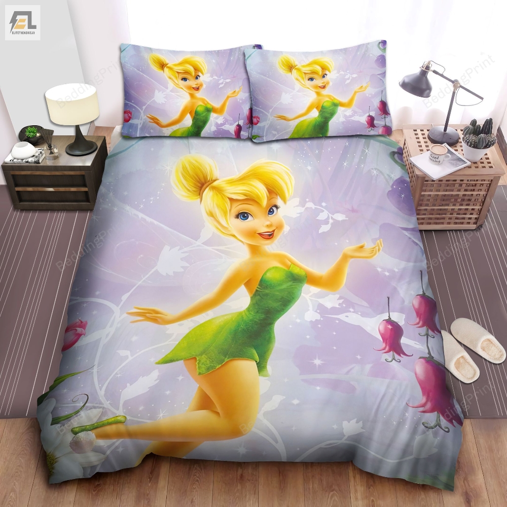 Tinkerbell  Flowers Bed Sheets Duvet Cover Bedding Sets 