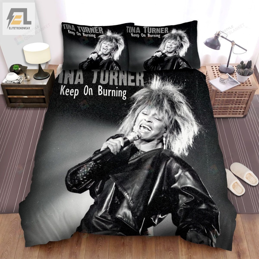 Tina Turner Keep On Burning Album Cover Bed Sheets Spread Comforter Duvet Cover Bedding Sets 