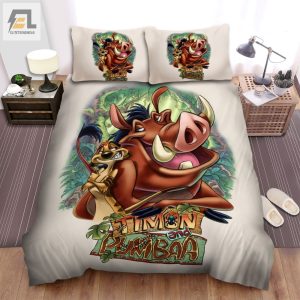 Timon And Pumbaa The Poster Bed Sheets Spread Duvet Cover Bedding Sets elitetrendwear 1 1