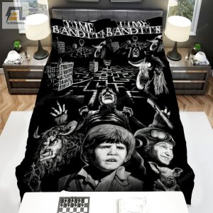 Time Bandits 1981 Black White Artwork Bed Sheets Duvet Cover Bedding Sets elitetrendwear 1 1