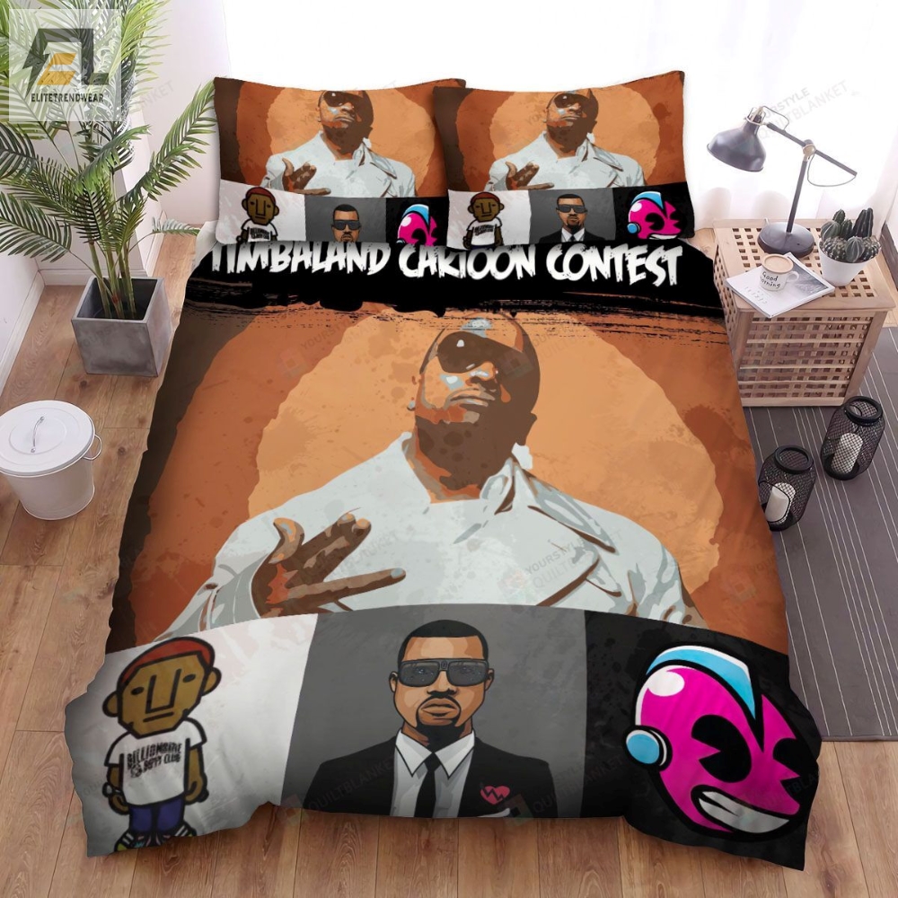 Timbaland Cartoon Contest Bed Sheets Spread Comforter Duvet Cover Bedding Sets 