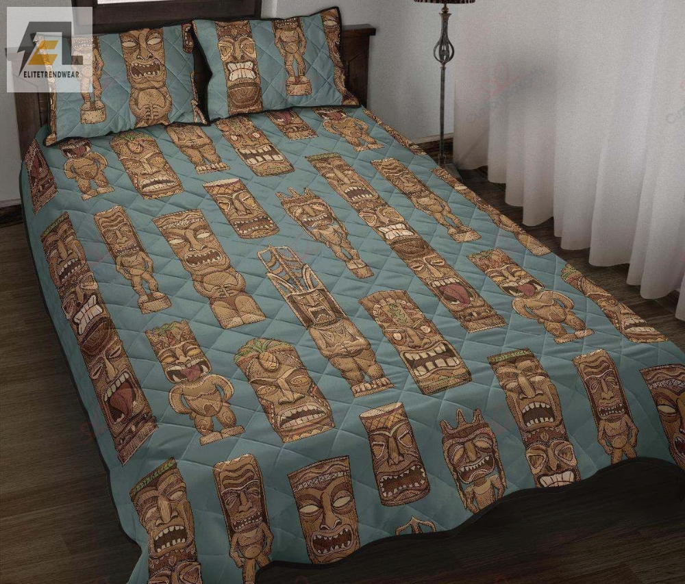 Tiki The First Man Bedding Set Duvet Cover  Pillow Cases 