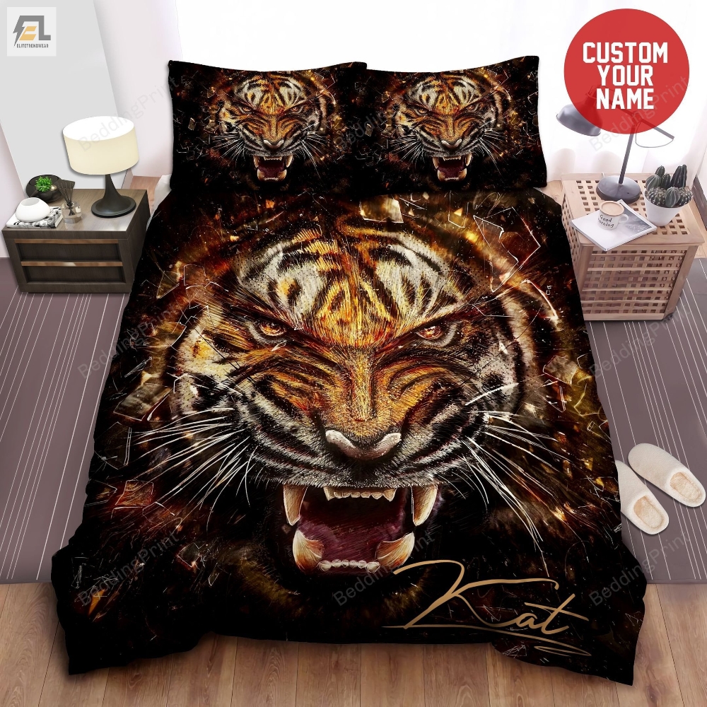 Tiger Roar Custom Duvet Cover Bedding Set With Names elitetrendwear 1
