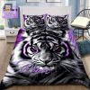 Tiger Light Purple Personalized Custom Name Duvet Cover Bedding Set elitetrendwear 1