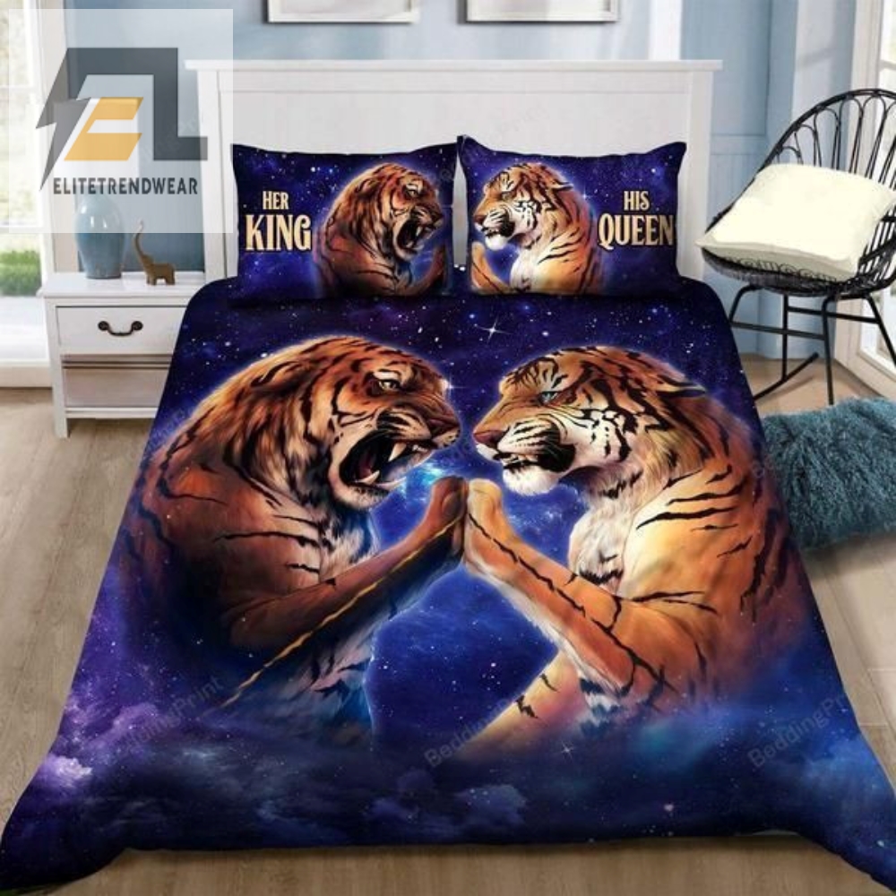 Tiger Couple Power Her King And His Queen Bedding Set Bed Sheets Duvet Cover Bedding Sets 