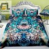 Tiedye Floral Mandala Pattern Bed Sheets Duvet Cover Bedding Sets elitetrendwear 1