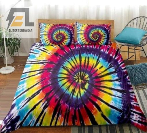 Tie Dyed Colorful Swirl Bed Sheets Duvet Cover Bedding Sets elitetrendwear 1