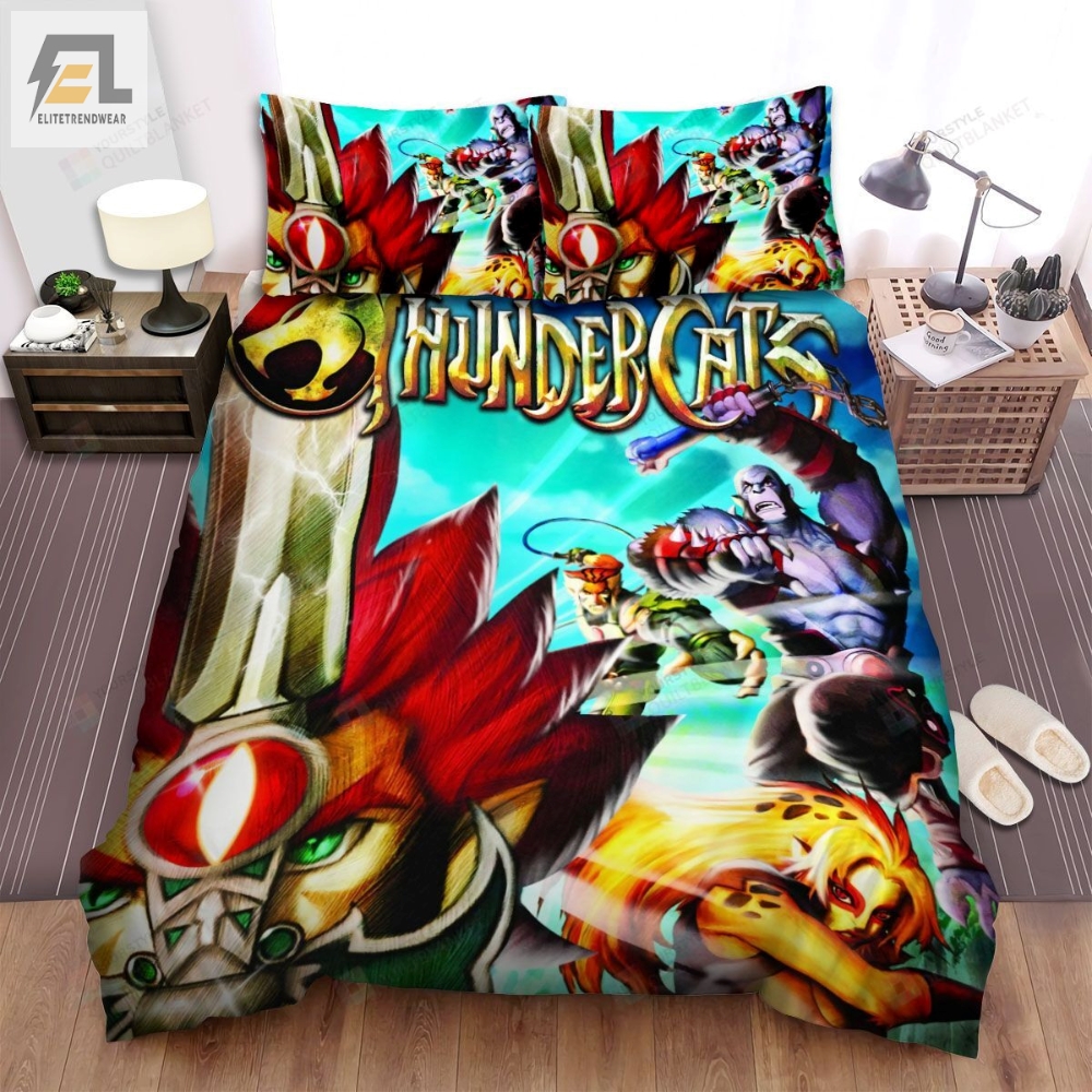 Thundercats Liono And His Friends Poster Bed Sheets Spread Duvet Cover Bedding Sets 