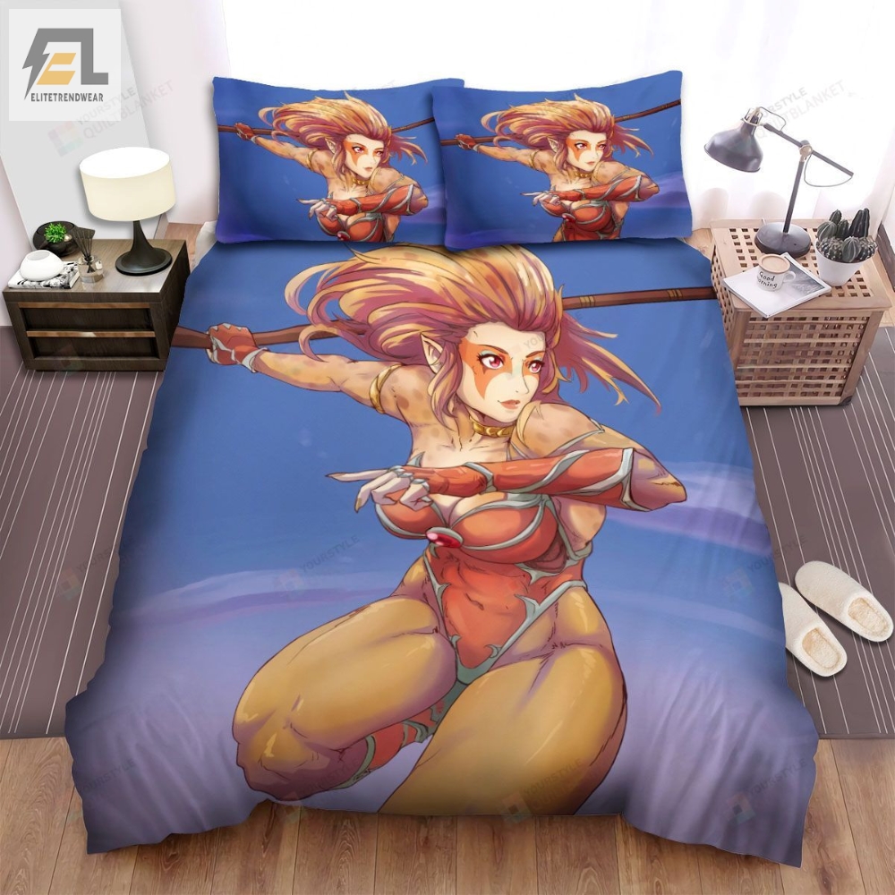 Thundercats Cheetara Anime Art Style Bed Sheets Spread Duvet Cover Bedding Sets 
