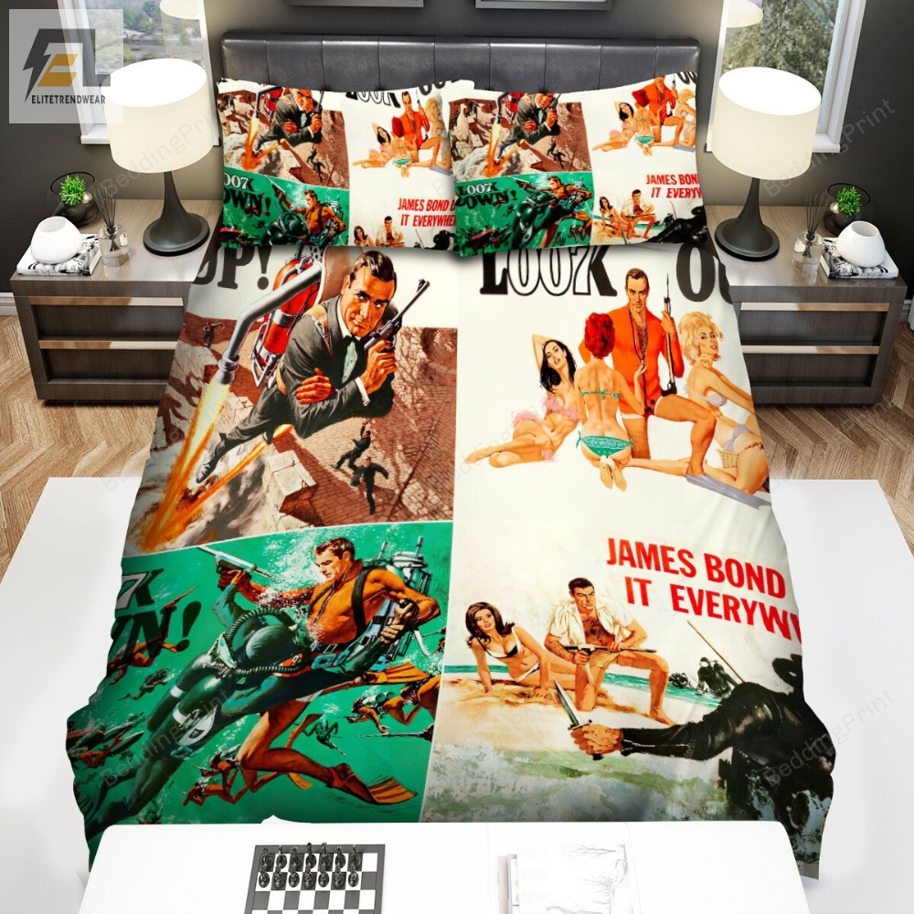 Thunderball Movie Art 2 Bed Sheets Duvet Cover Bedding Sets 