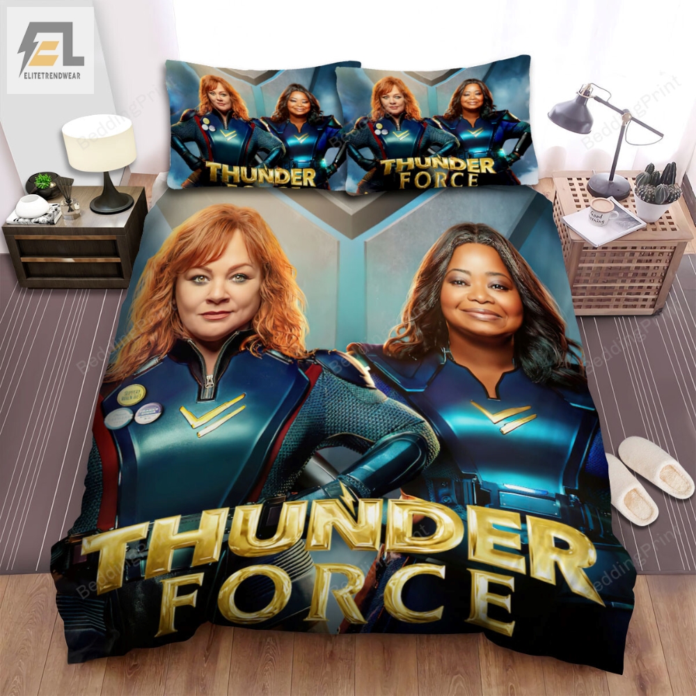 Thunder Force 2021 Poster Movie Poster Bed Sheets Duvet Cover Bedding Sets Ver 1 