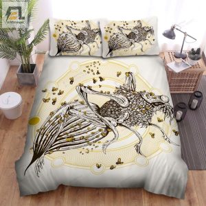 Throat Band Queen Bee Art Bed Sheets Spread Comforter Duvet Cover Bedding Sets elitetrendwear 1 1