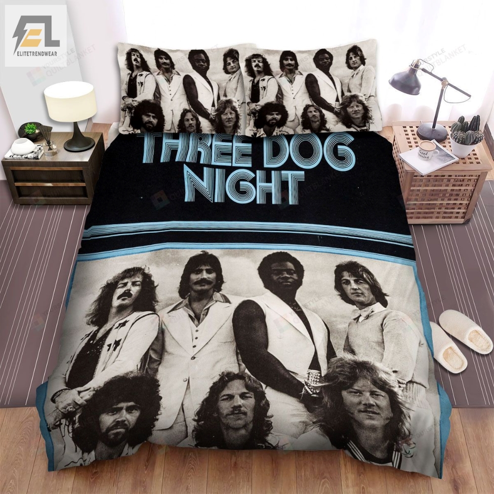 Three Dog Night Vintage Poster Bed Sheets Spread Comforter Duvet Cover Bedding Sets 