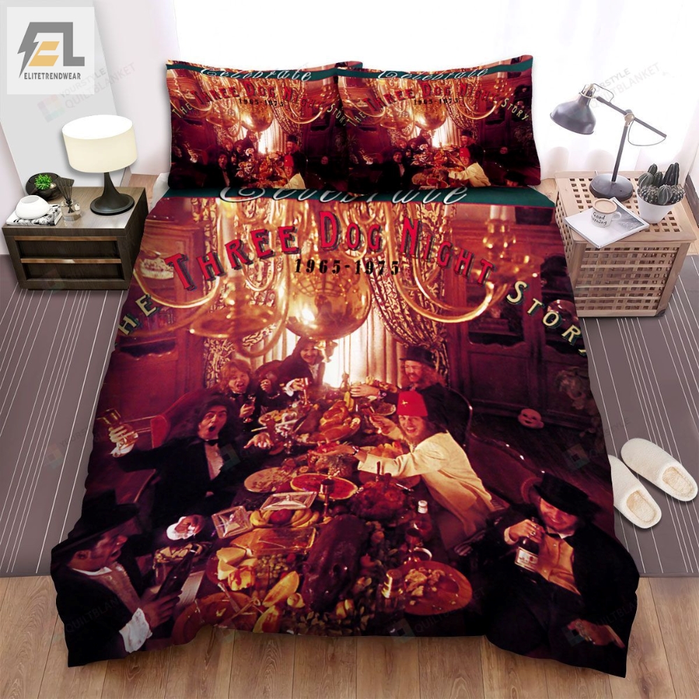 Three Dog Night Celebrate Three Dog Night Story Album Cover Bed Sheets Spread Comforter Duvet Cover Bedding Sets 