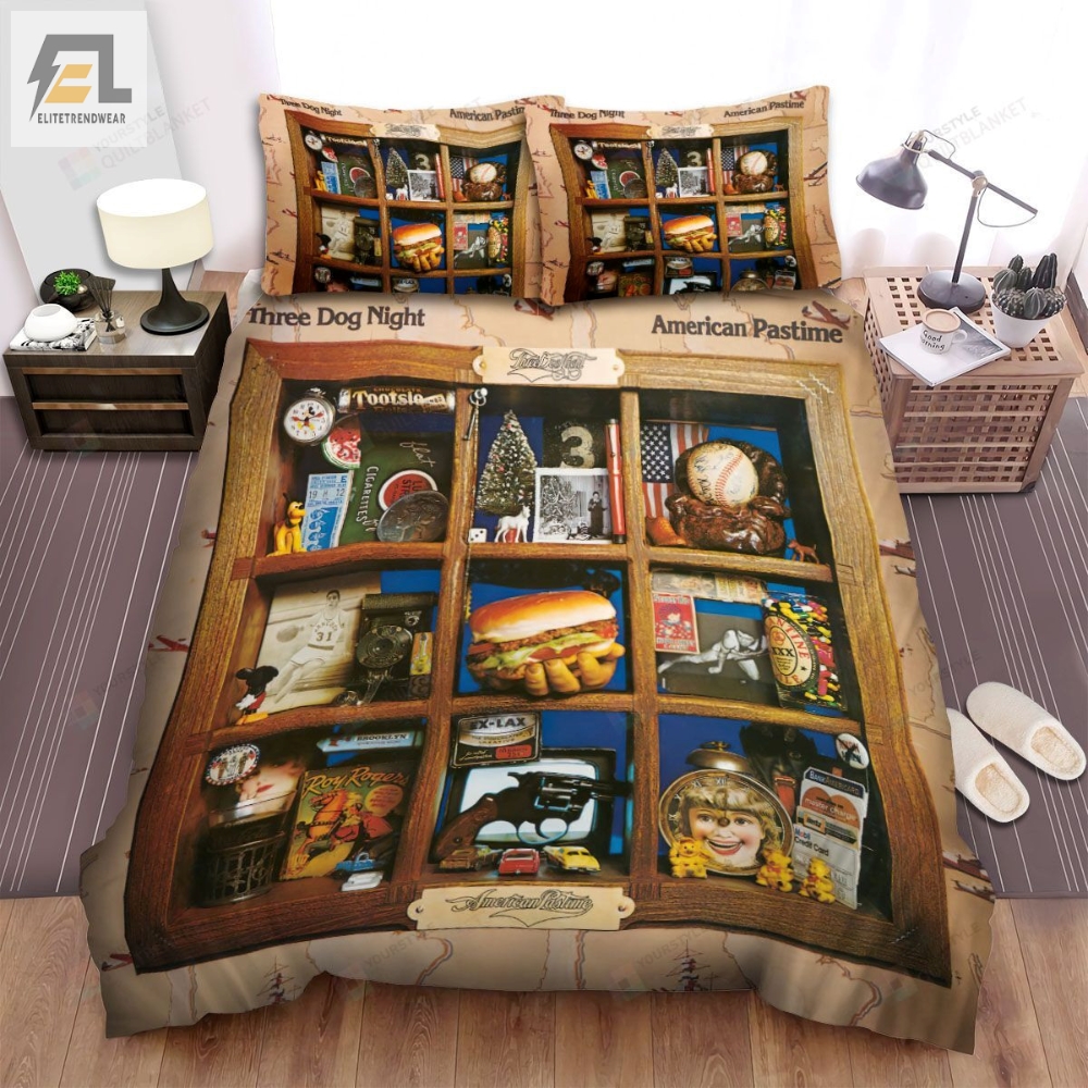 Three Dog Night American Pastime Album Cover Bed Sheets Spread Comforter Duvet Cover Bedding Sets 