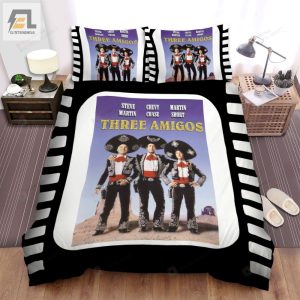 Three Amigos 1986 With Three Main Characters Movie Poster Bed Sheets Spread Comforter Duvet Cover Bedding Sets elitetrendwear 1 1